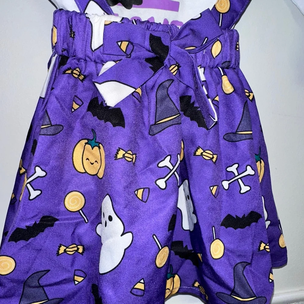 Baby Girl Baby Size 80 9-12 M Purple White My 1st Halloween Costume Set Stains